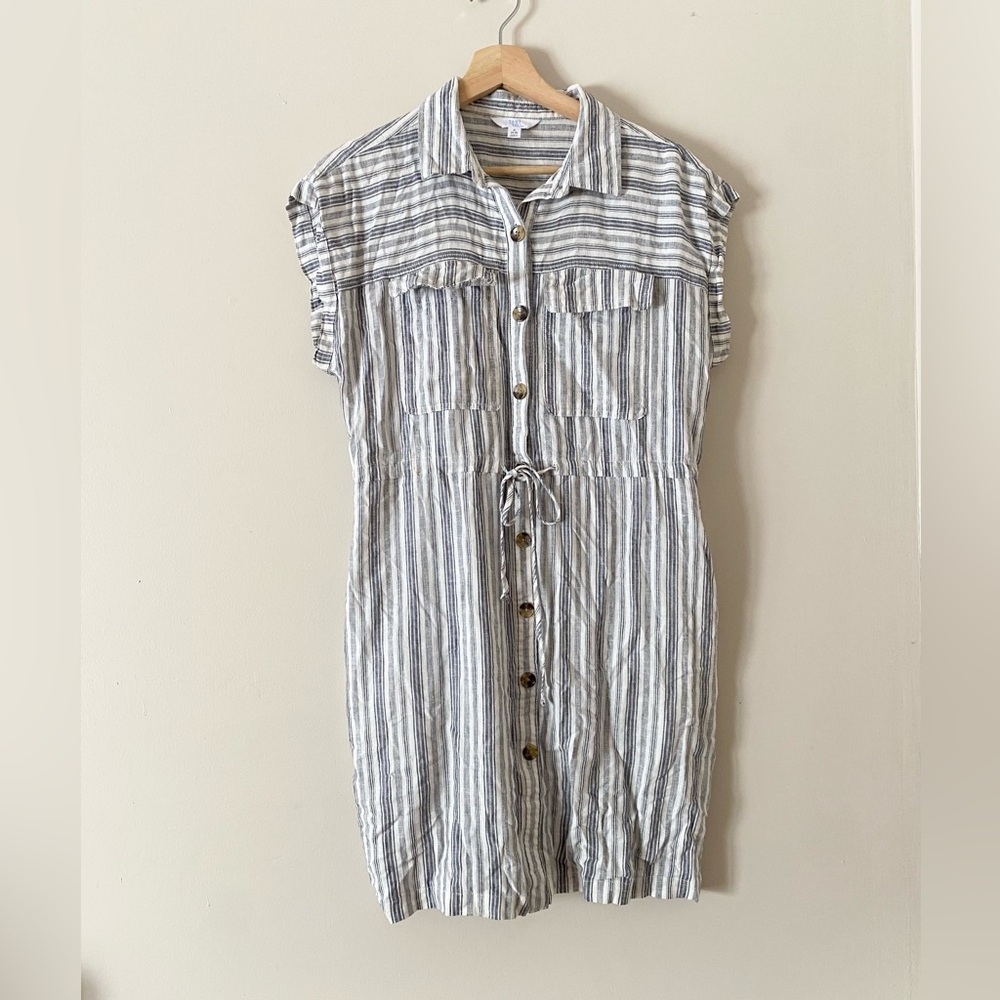 Time and Tru • Striped Button Down Dress